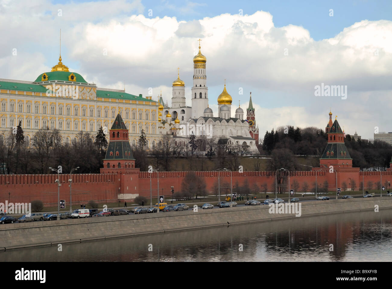 View on the Kremlin wall Kremlin and Towers Moscow Russia Stock Photo