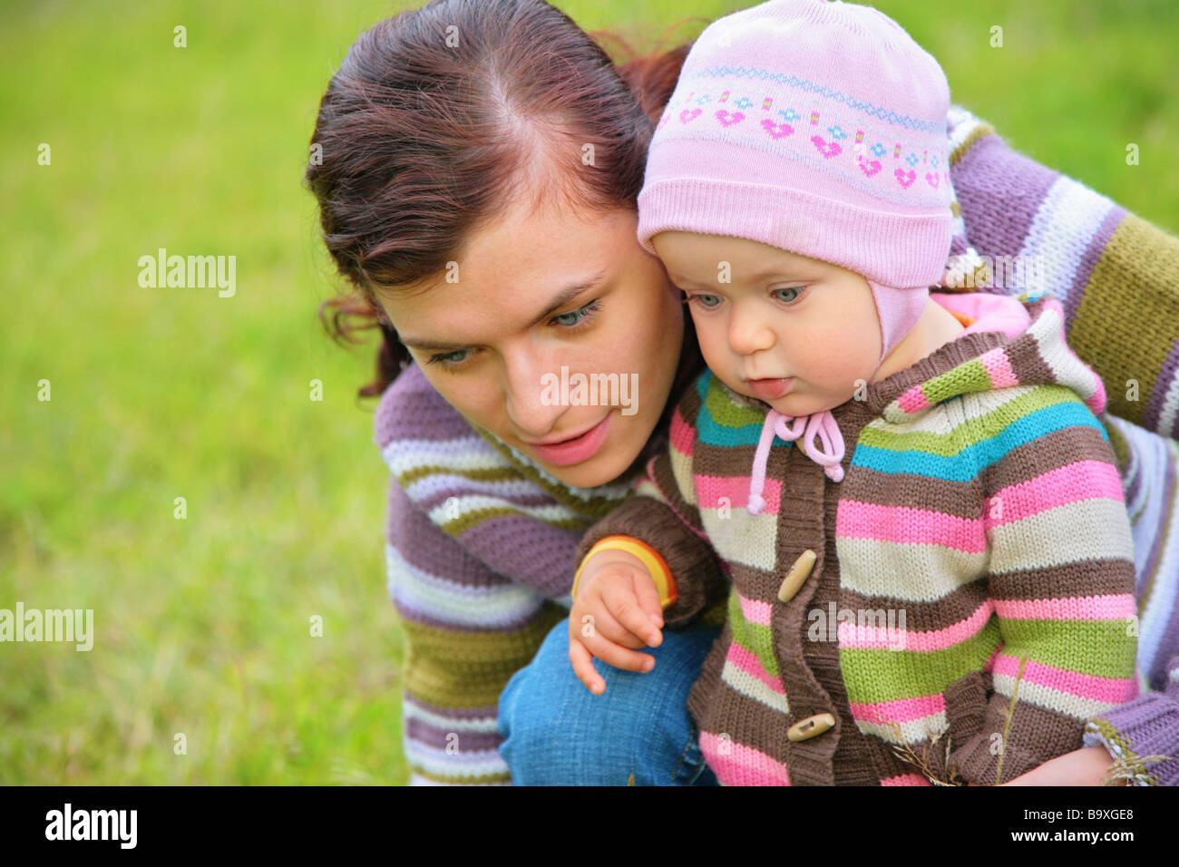 Mother with baby outdoor Stock Photo Alamy