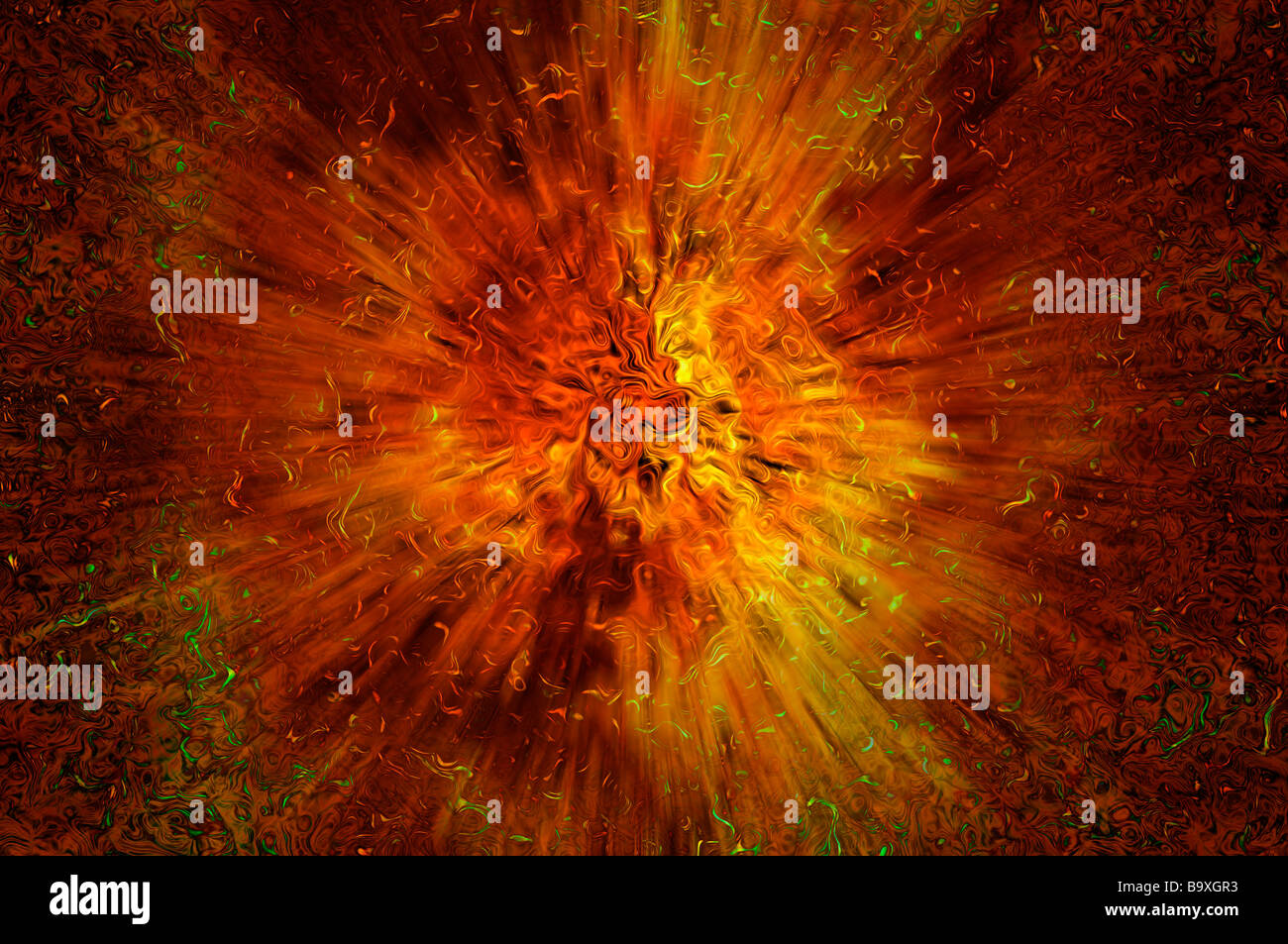 Explosion - shining - big bang Stock Photo