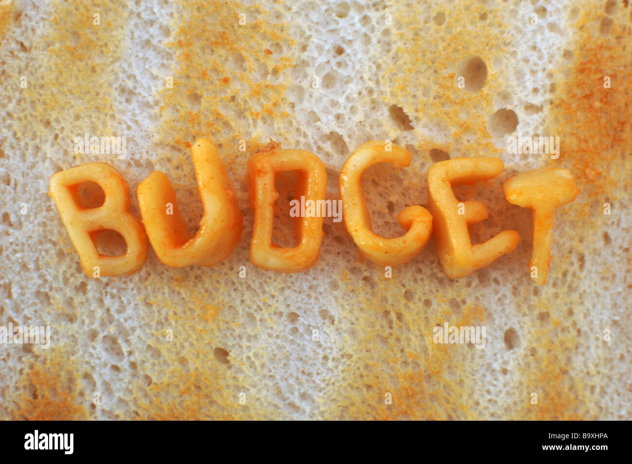 Alphabetti Spaghetti on toast Budget Stock Photo