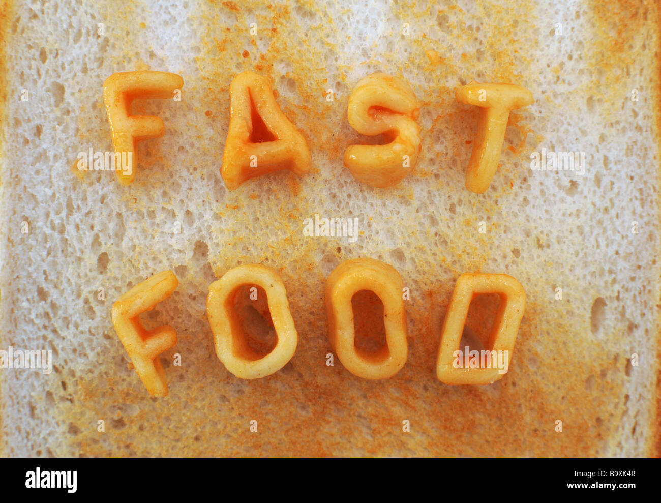 Alphabetti Spaghetti on toast Fast Food Stock Photo