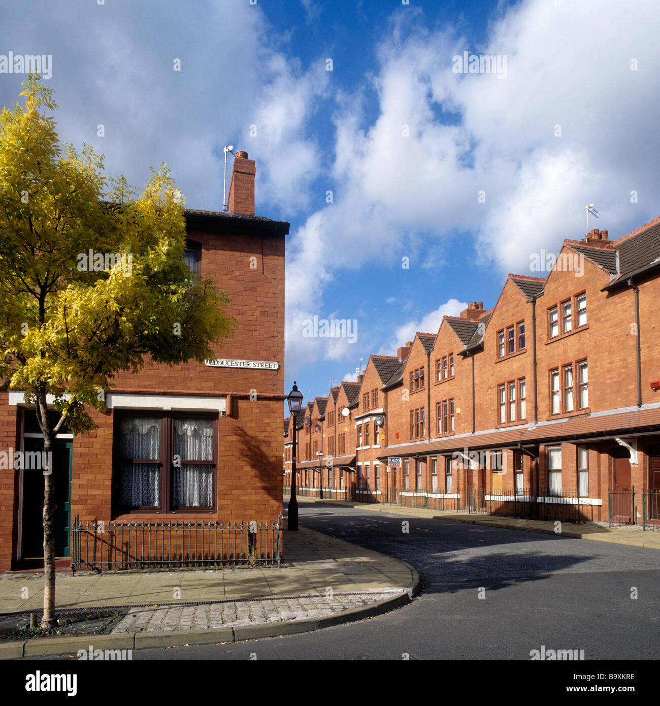 UK England Manchester Salford traditional terraced houses in Coronation