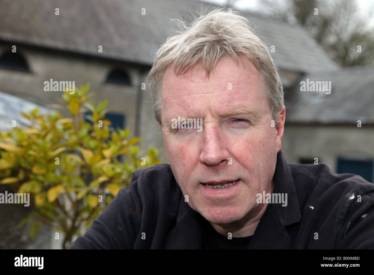Hughie O Donoghue Irish artist at his Kilkenny home Ireland Stock Photo