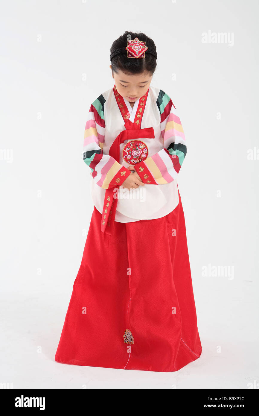 Family in Traditional Korean, Dress Stock Photo Alamy