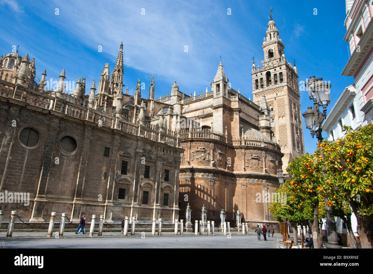 Cathedral of Seville or the Catedral de Santa María de la Sede in Seville Spain Stock Photo