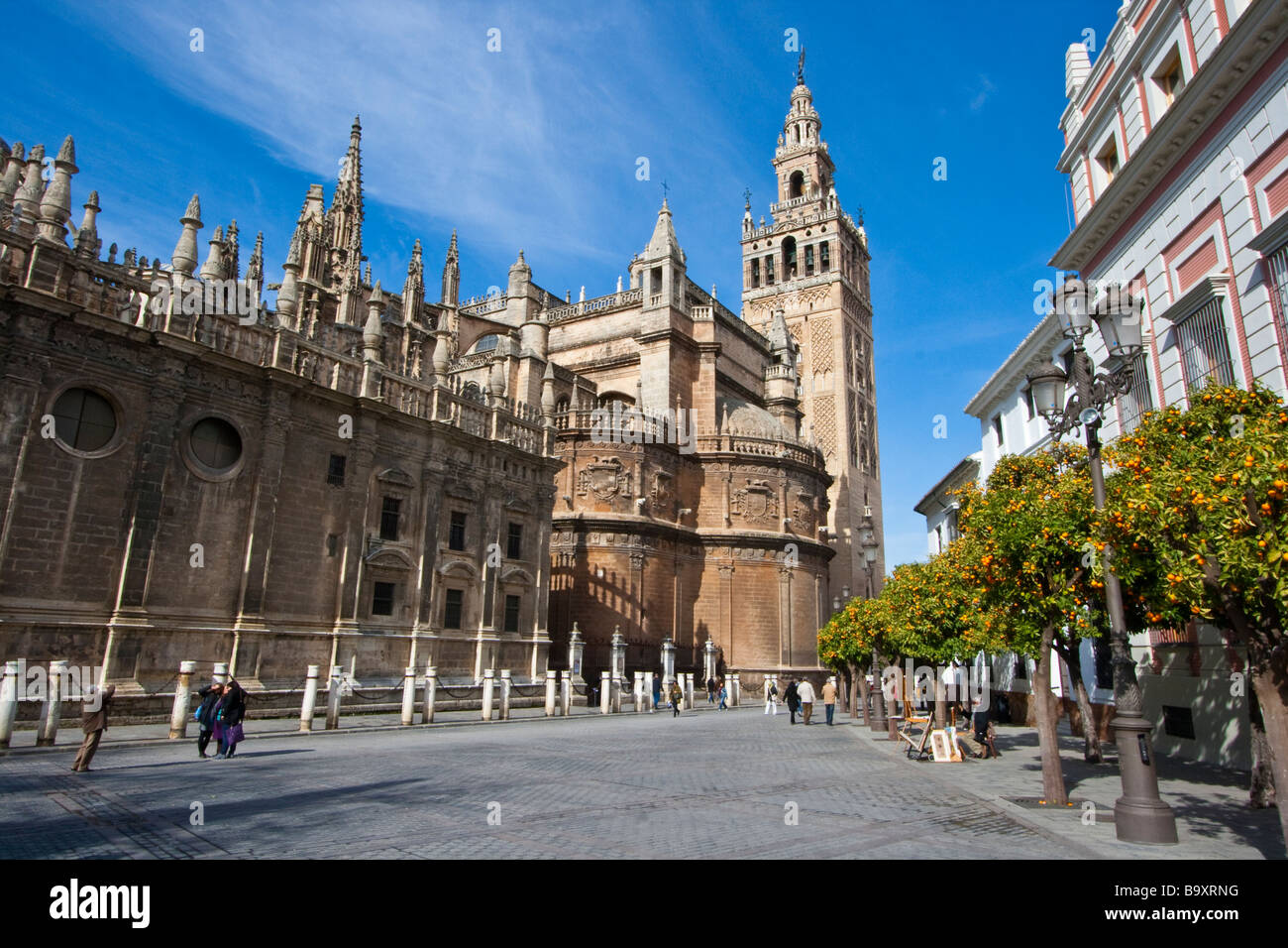 Cathedral of Seville in Seville Spain Stock Photo