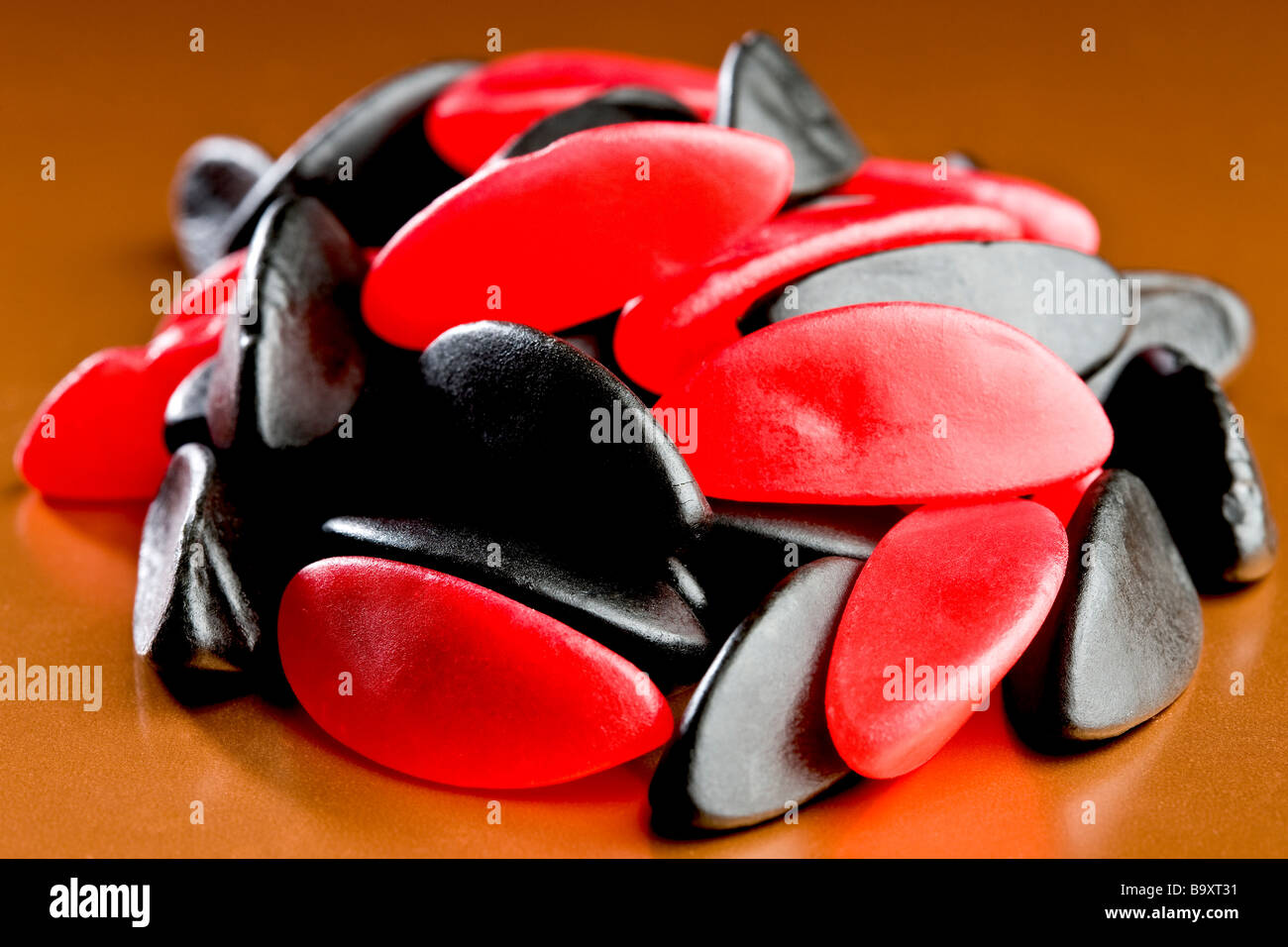 Pile of fruit gum and liquorice Stock Photo