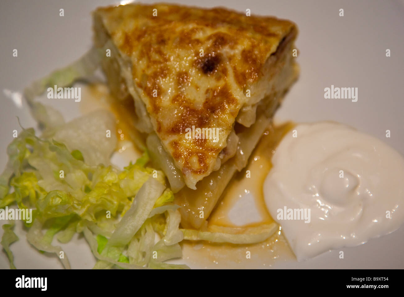 Tortilla Traditional Tapa at a Restaurant in Seville Spain Stock Photo