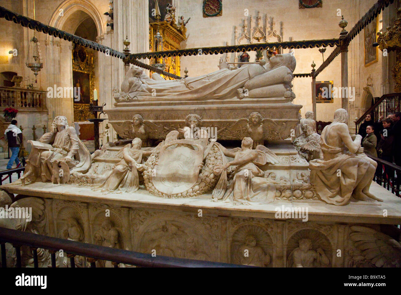 Tomb of Ferdinand and Isabella in Capilla Real of the Granada Cathedral in Granada Spain Stock