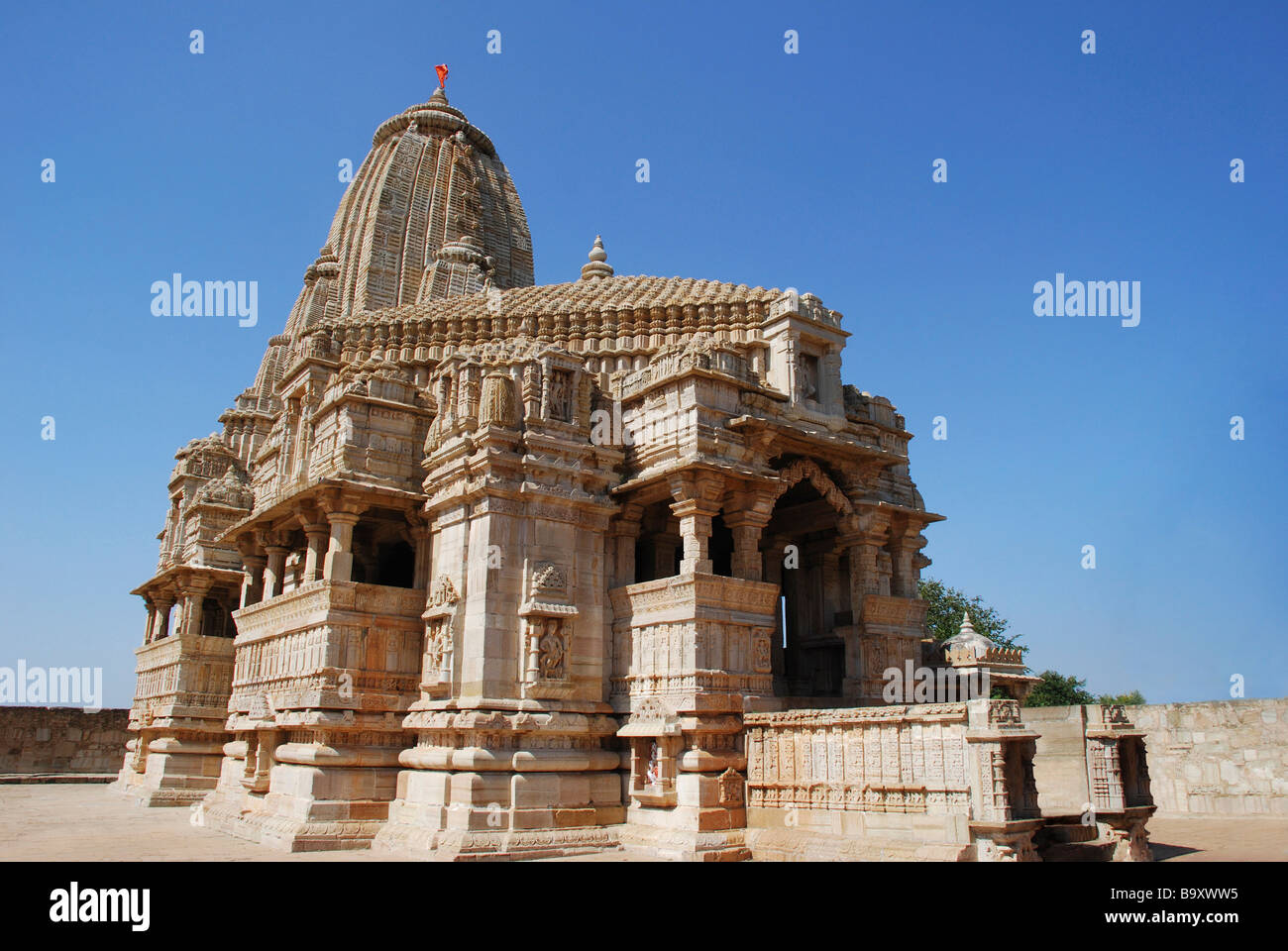 Meera temple, Chittorgarh ( Chittor Fort ), Rajasthan State, India Stock Photo