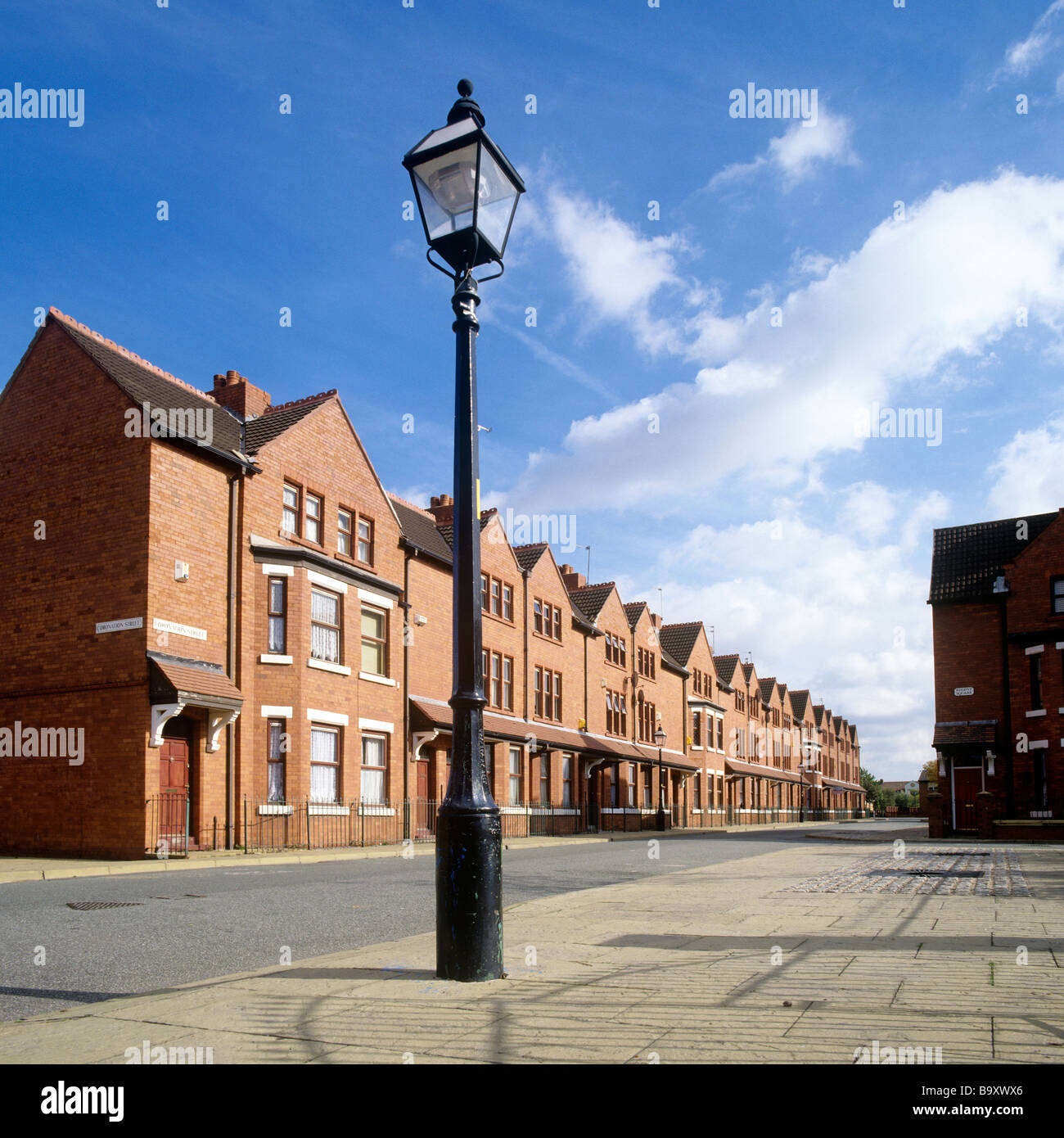 UK England Manchester Salford traditional terraced houses in Coronation