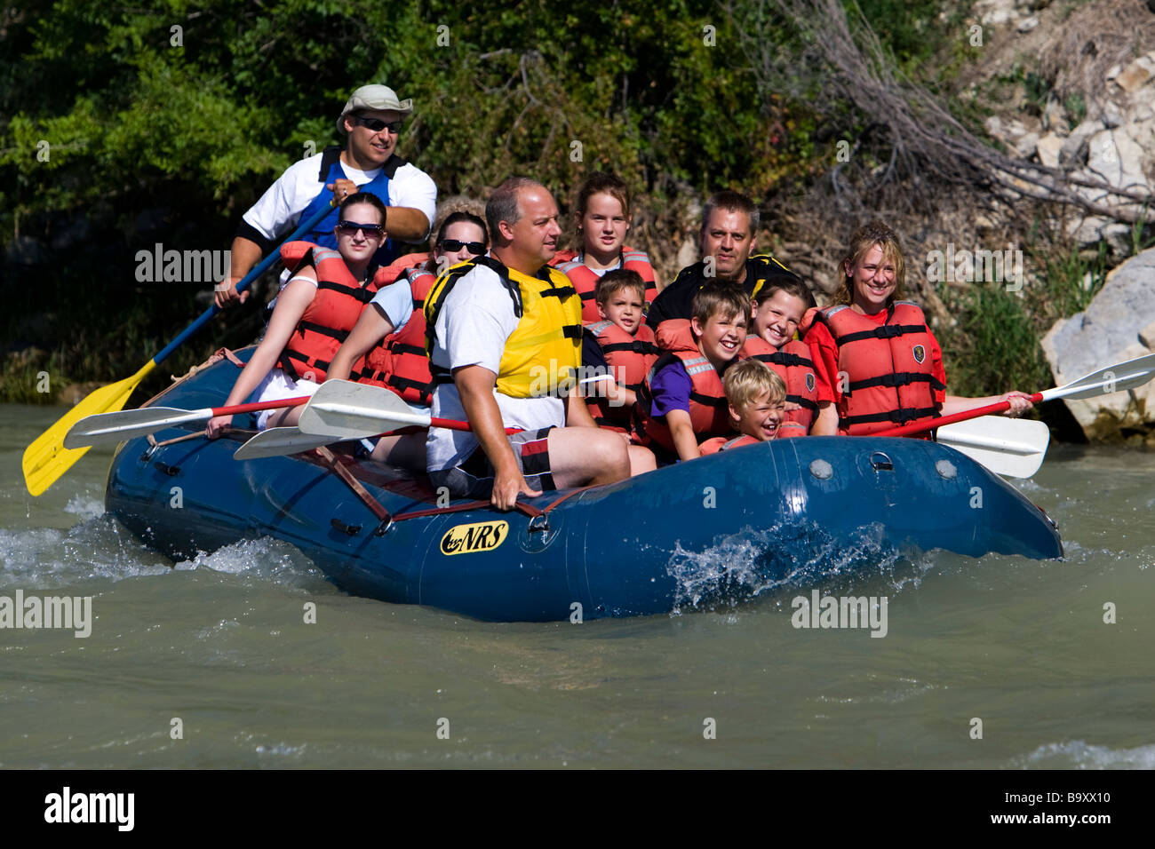 Whitewater rafting Shoshone River Cody Wyoming USA Stock Photo