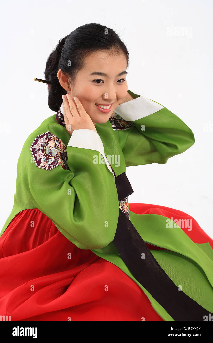 Woman in Traditional Korean, Dress Stock Photo Alamy
