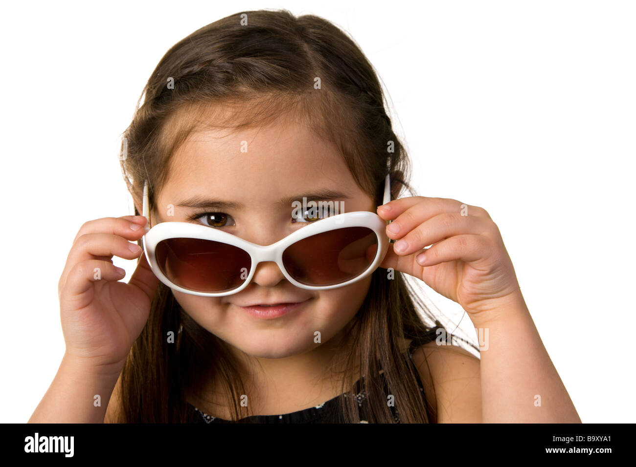 Little girl in sunglasses Stock Photo Alamy
