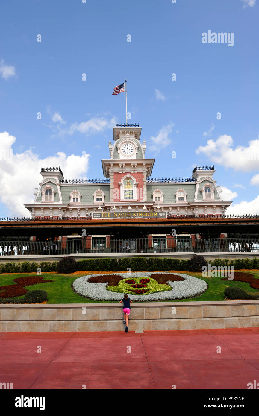 Magic Kingdom Entrance and Train Station Background Wallpaper