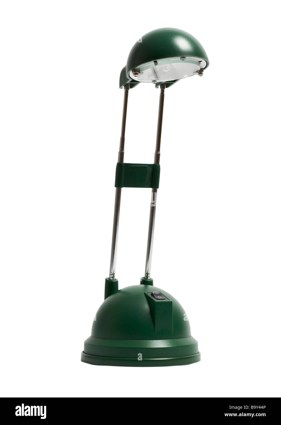 Green desk lamp on white background Stock Photo
