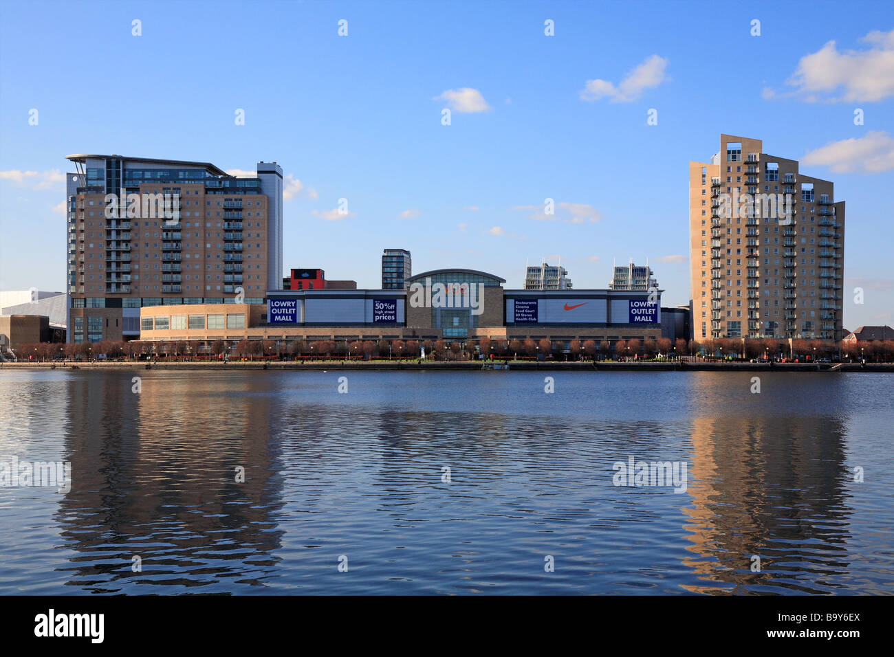 Vue Cinema and Lowry Outlet Mall, Salford Quays, Manchester, Lancashire, England, UK. Stock Photo