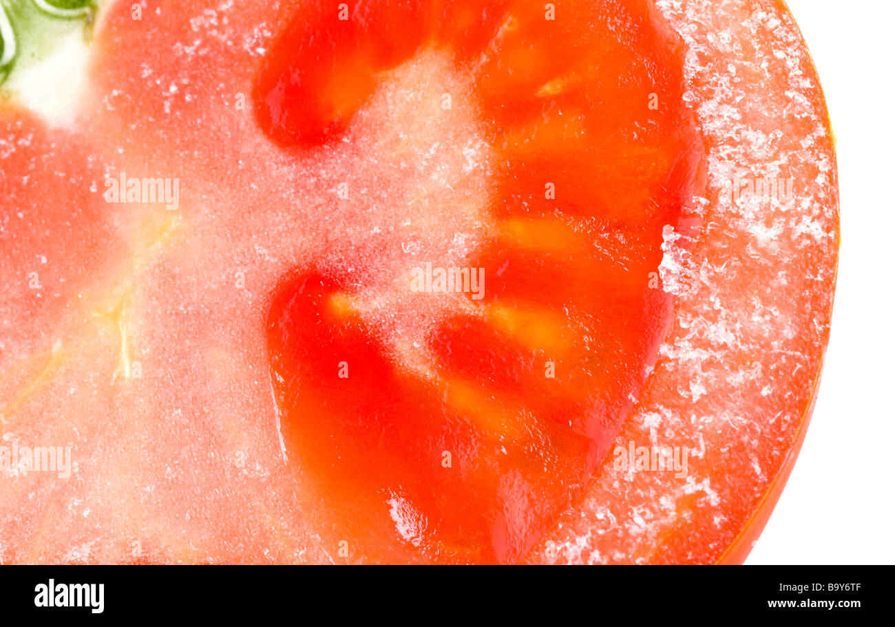 frozen fresh tomato Stock Photo Alamy