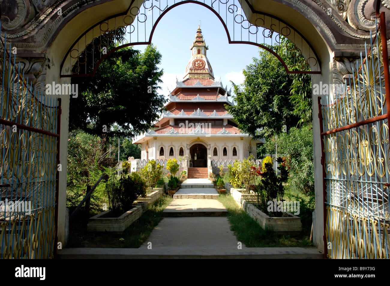Pagoda at Mingun Birma Myanmar Stock Photo