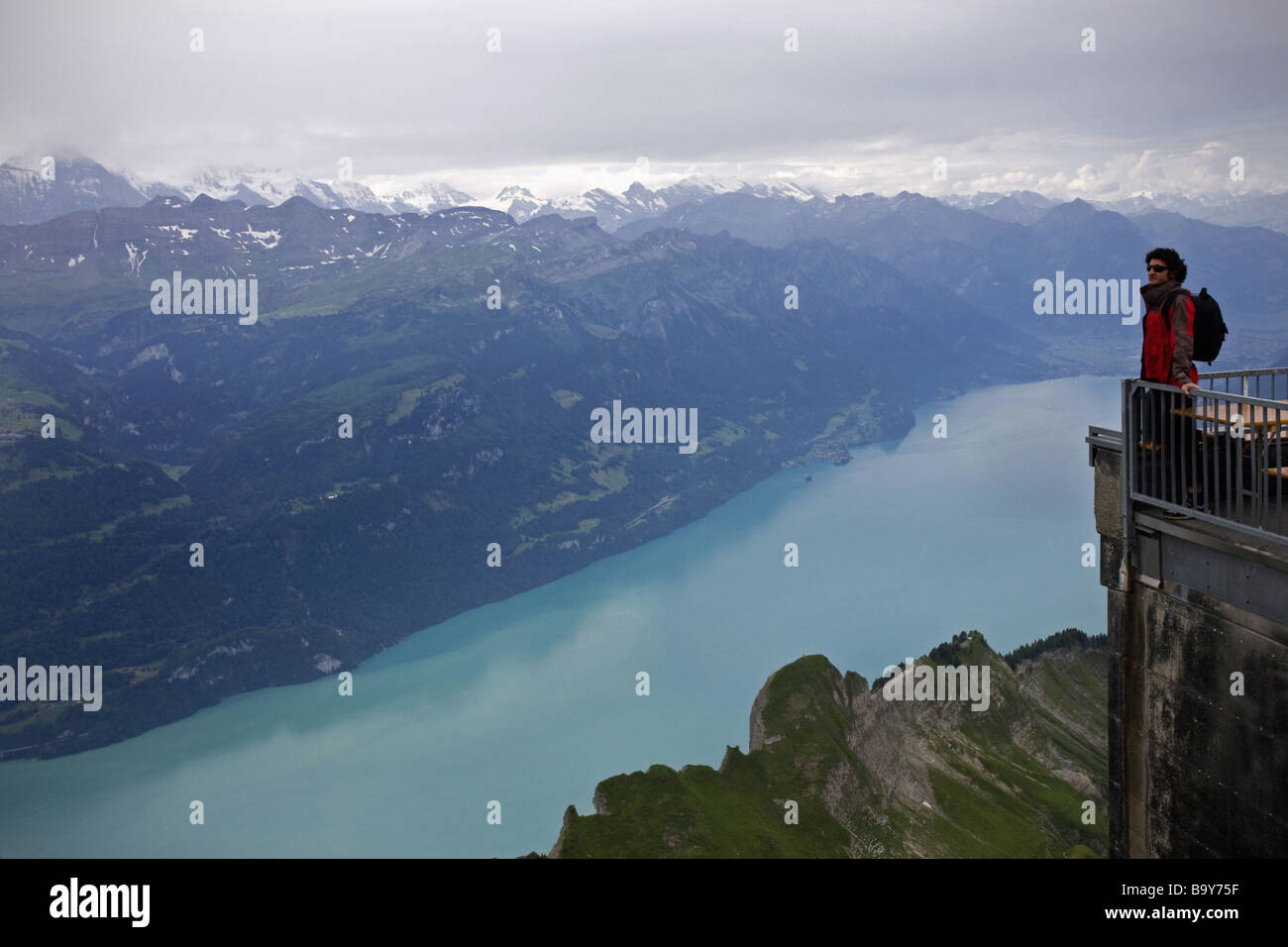 Brienzers lake from Rothorn Kulm Brienz Switzerland Stock Photo Alamy