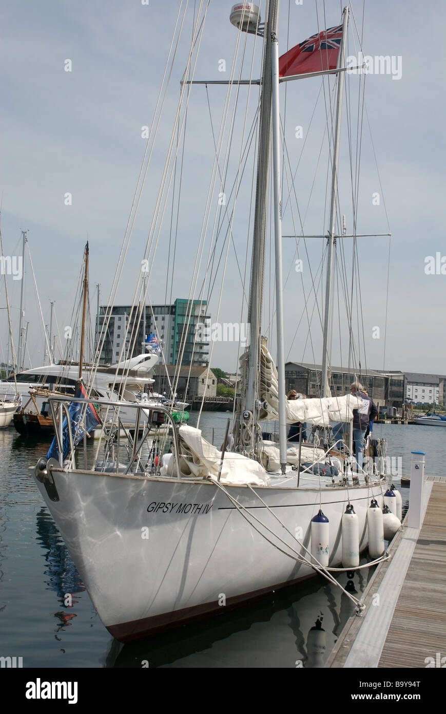 Gipsy Moth IV yacht, Plymouth, Devon, UK Stock Photo