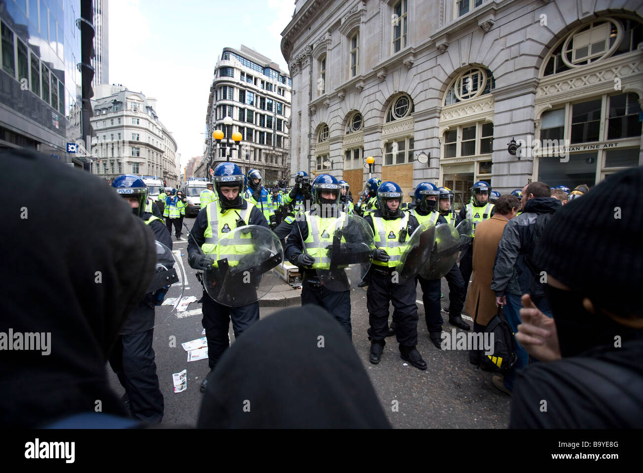 Arrest police hood hi-res stock photography and images - Alamy