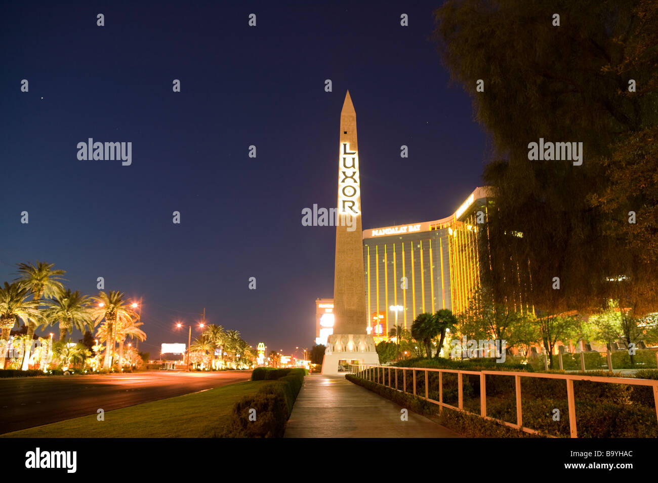 Luxor Obelisk Las Vegas Stock Photo