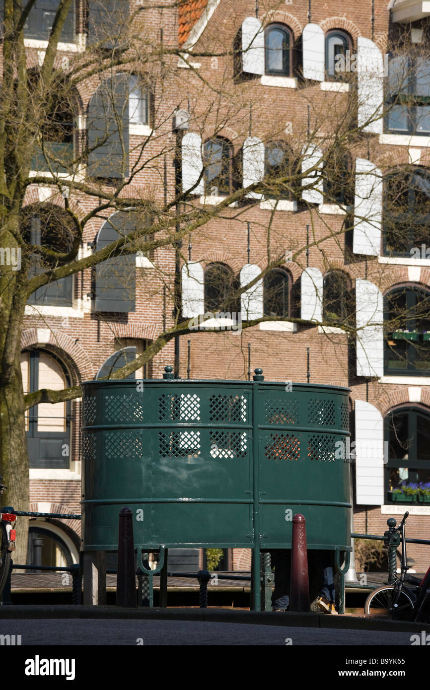 Amsterdam Traditional men's urinal on the Brouwersgracht Canal Stock Photo
