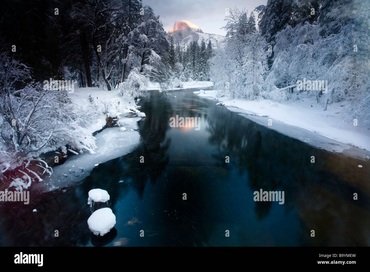 Half Dome at Sunset Stock Photo - Alamy