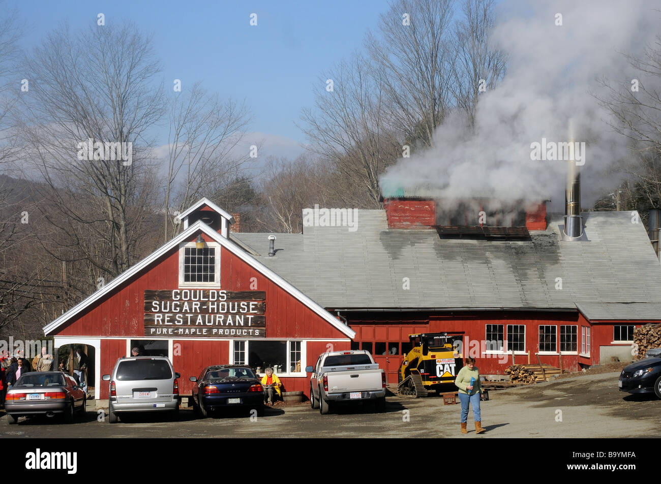 Goulds sugar house in massachusetts serving breakfast Stock Photo Alamy