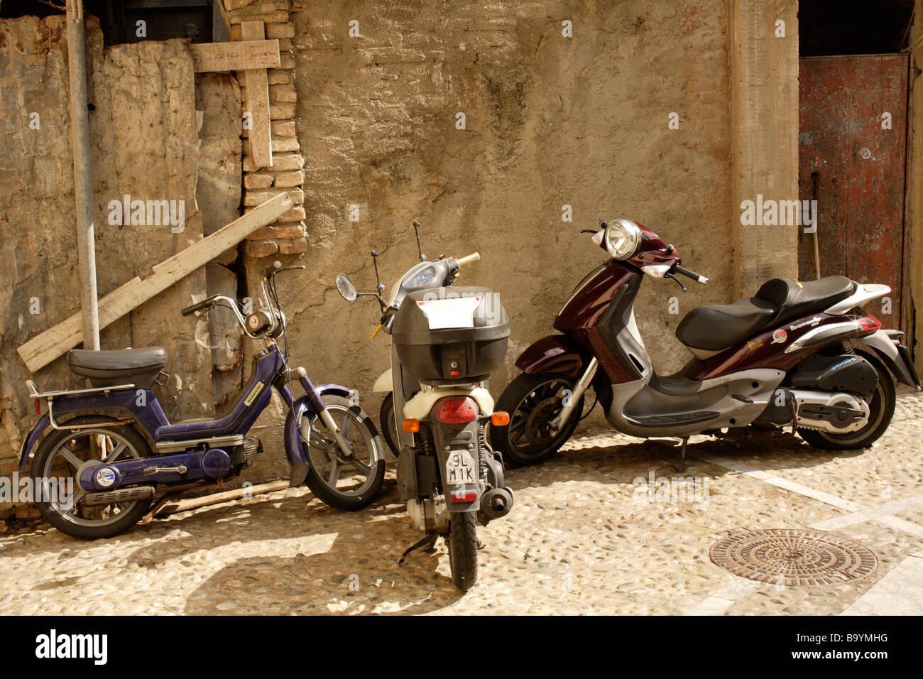 motorcycles in Italy Stock Photo