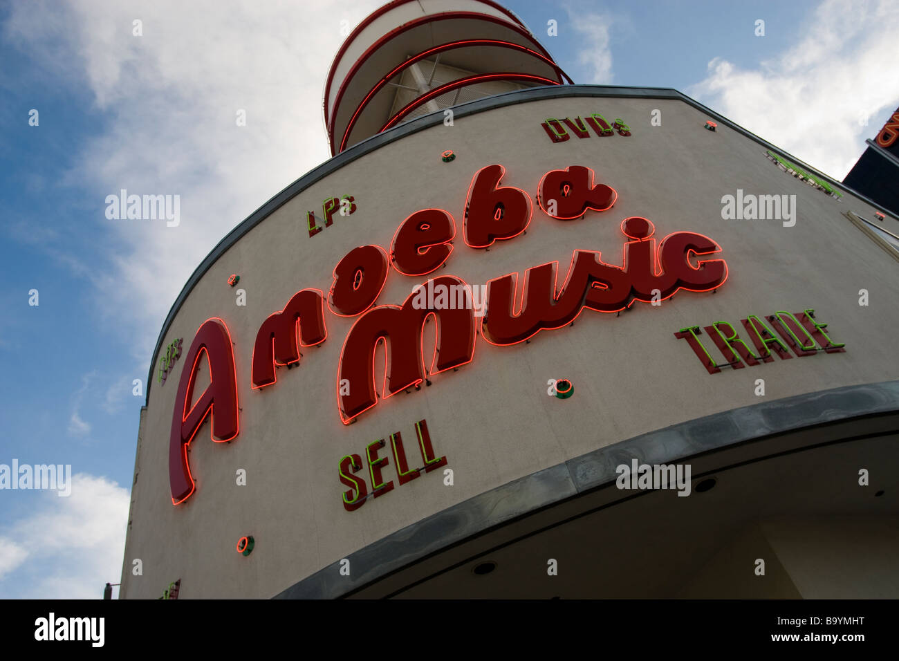 The Ameoba Music record store on Sunset Boulevard in Los Angeles California Stock Photo