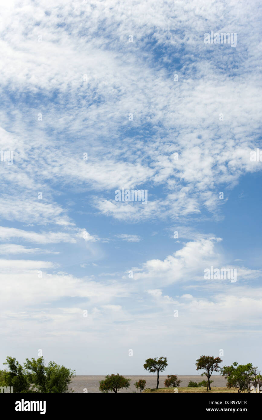 Landscape with blue sky and clouds Stock Photo - Alamy