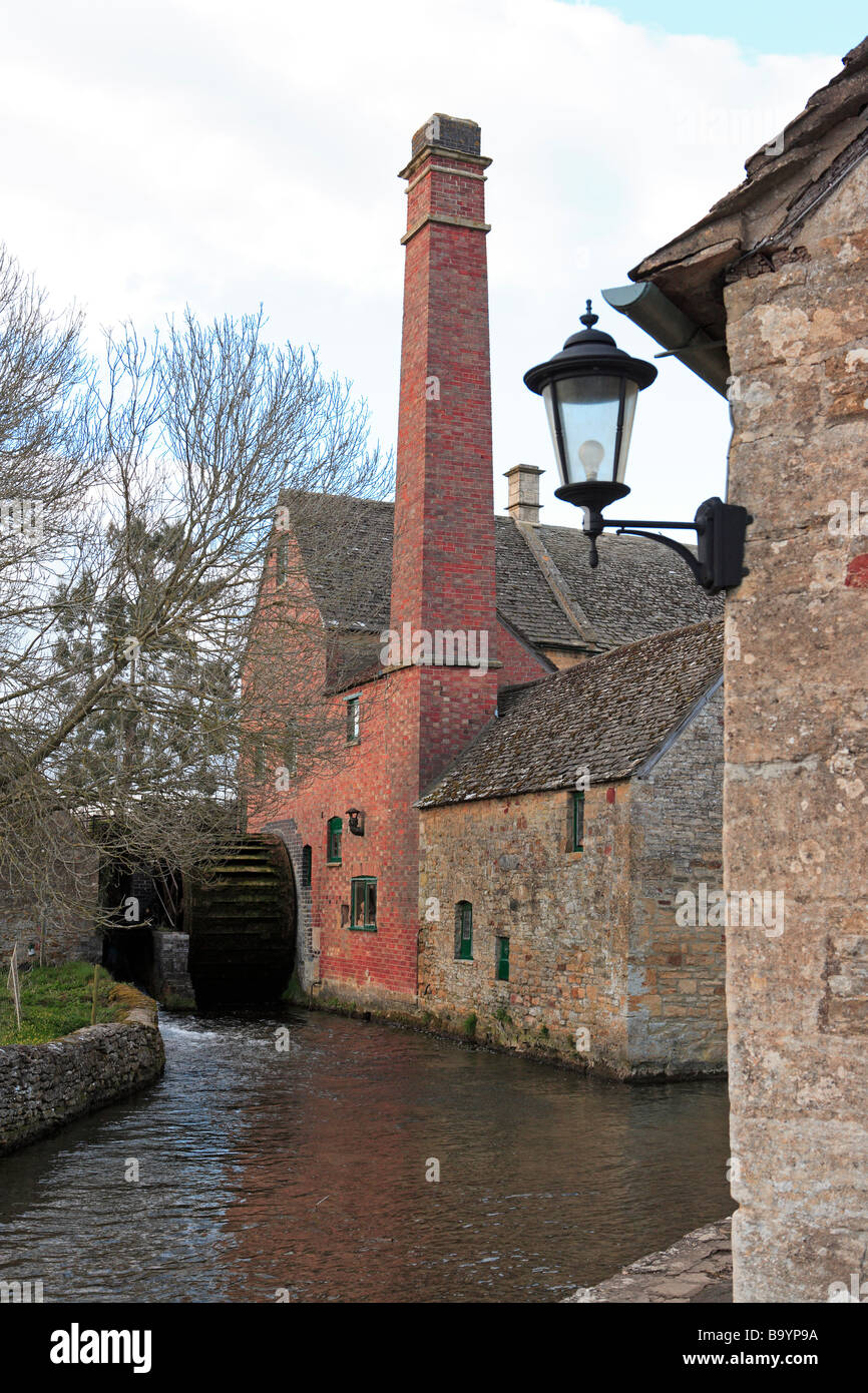 Working water powered mill, the Cotswolds Stock Photo Alamy
