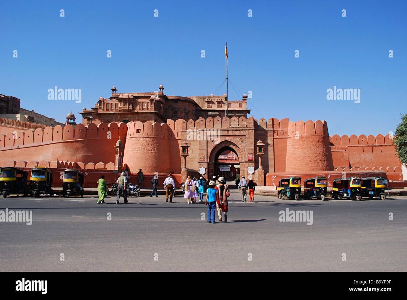 Junagarh Fort built by Maharaja Rai Singhji in 1588, Bikaner, Rajasthan State, India. Stock Photo