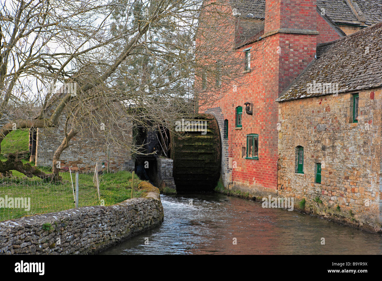 Water powered mill, the Cotswolds Stock Photo Alamy