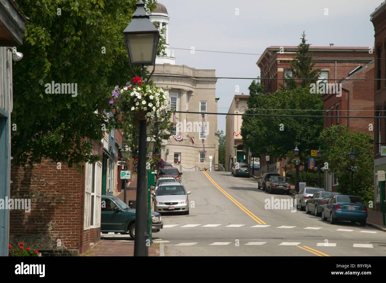 Town Hall, Bath, Maine Stock Photo Alamy