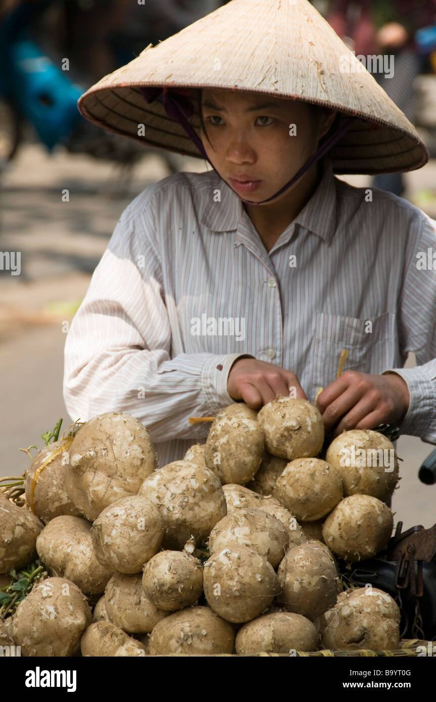 potato vendor in Hanoi Vietnam Stock Photo Alamy