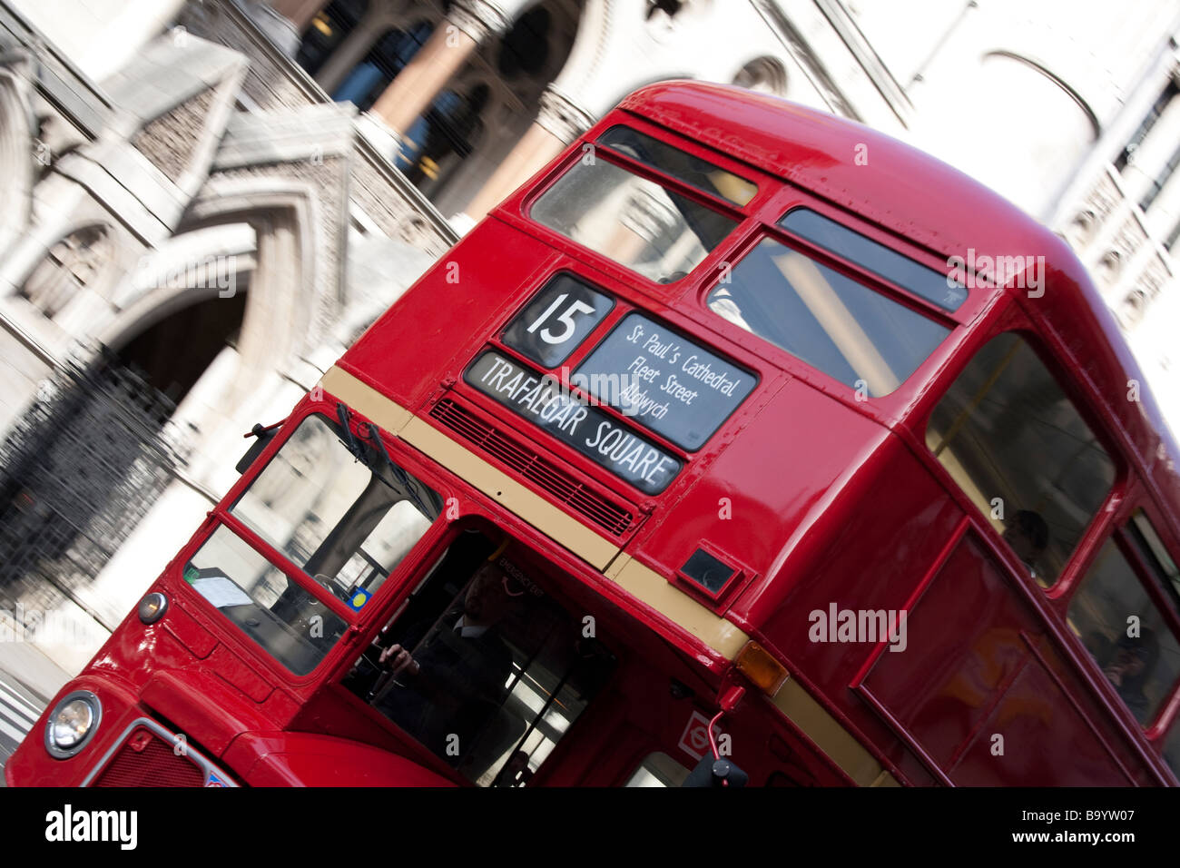 Number 15 routemaster bus Stock Photo