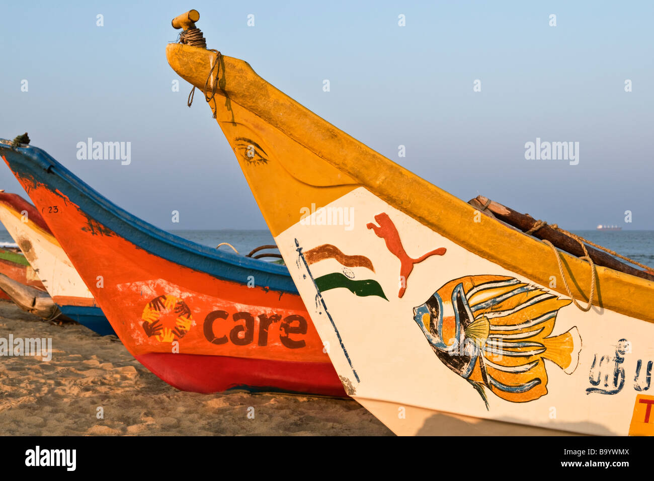 Fishing boats on Marina Beach Chennai Tamil Nadu India Stock Photo Alamy