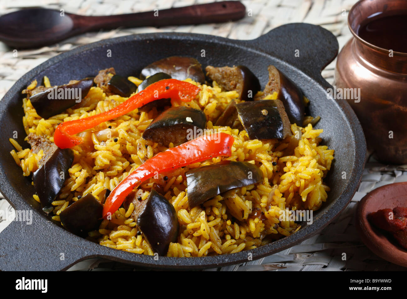 Eggplant Biryani is an Indian rice based dish in which rice and