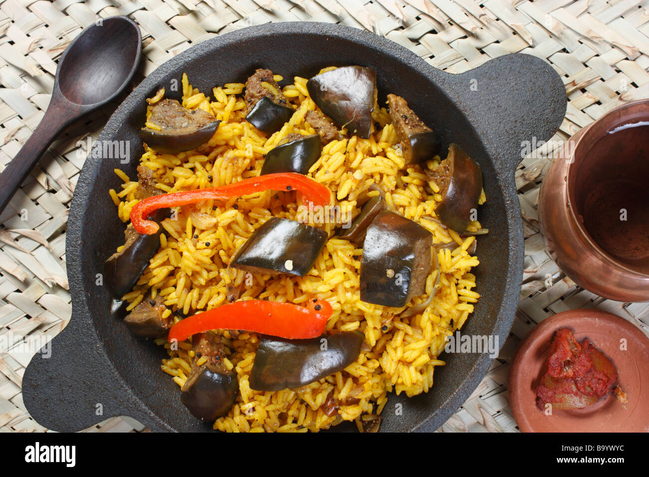Eggplant Biryani is an Indian rice based dish in which rice and