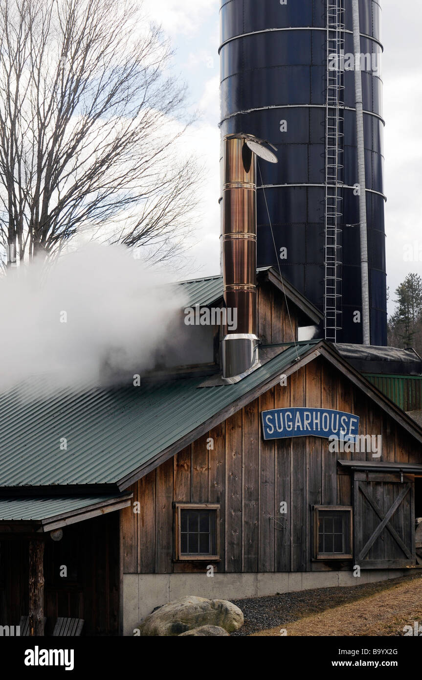 sugar house in vermont Stock Photo Alamy
