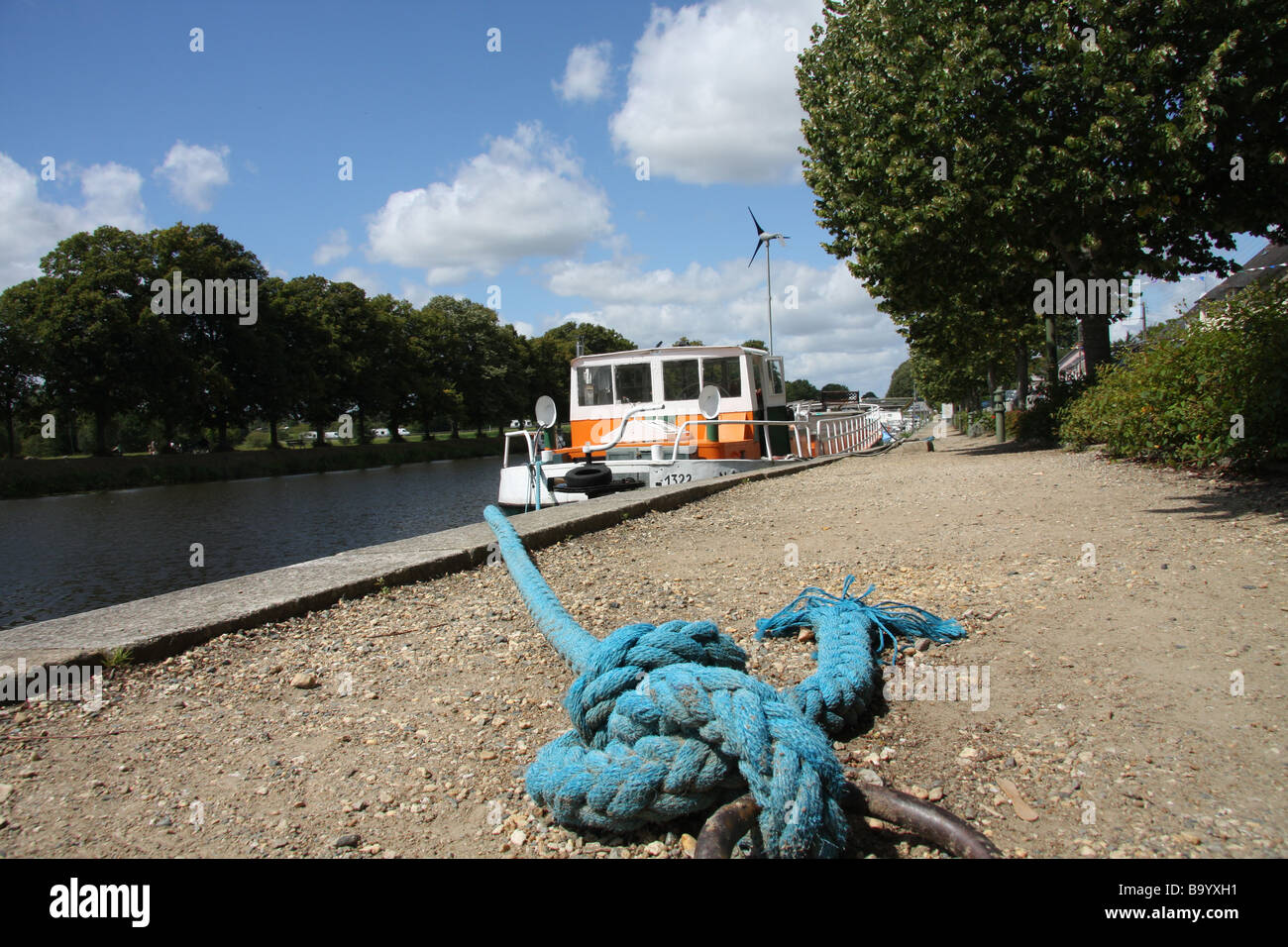 Nantes Brest Canal towpath at Blain Stock Photo Alamy