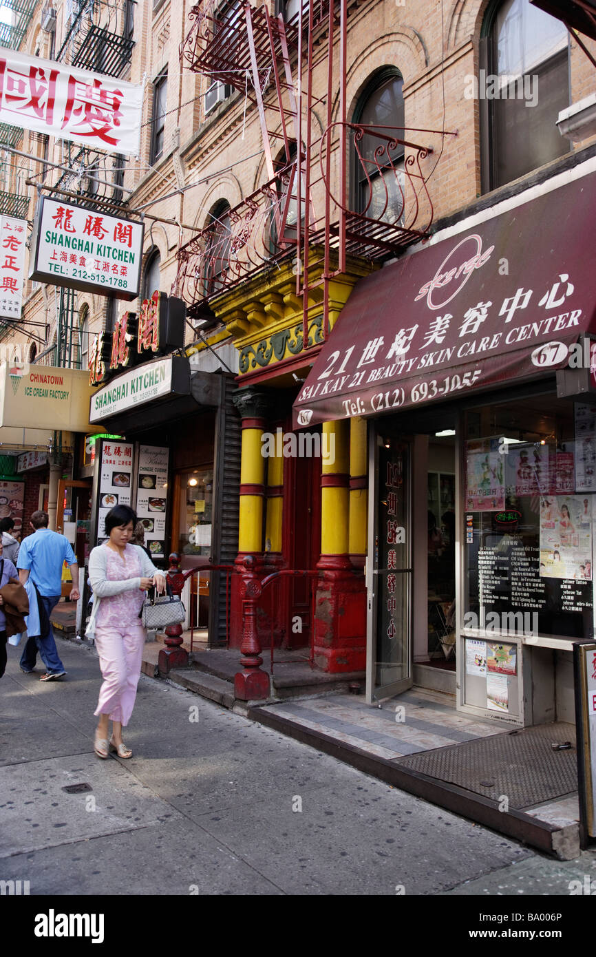 Chinese stores Chinatown Manhattan New York City New York USA Stock