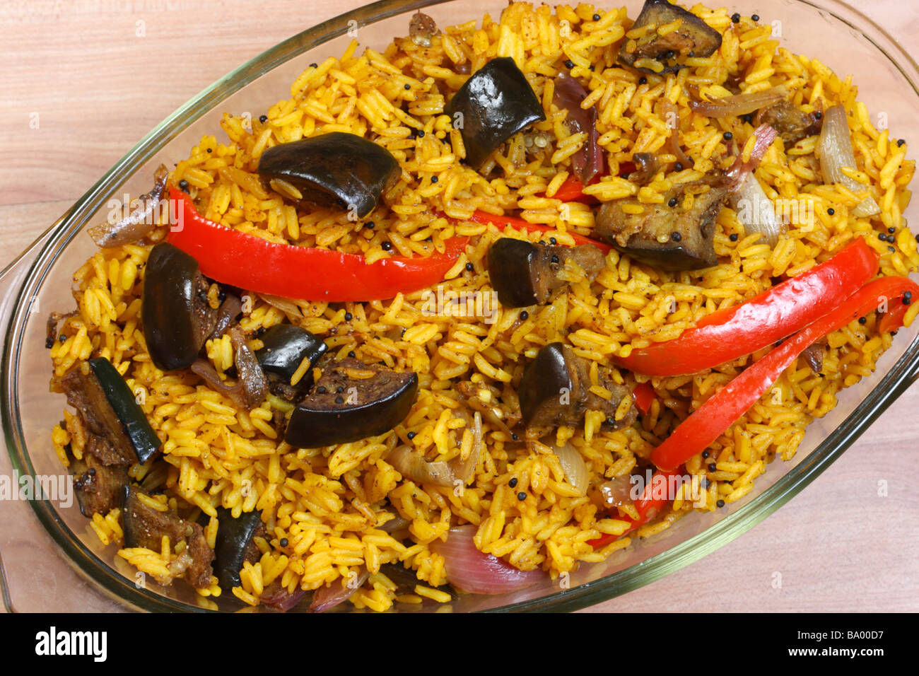 Eggplant Biryani is an Indian rice based dish in which rice and