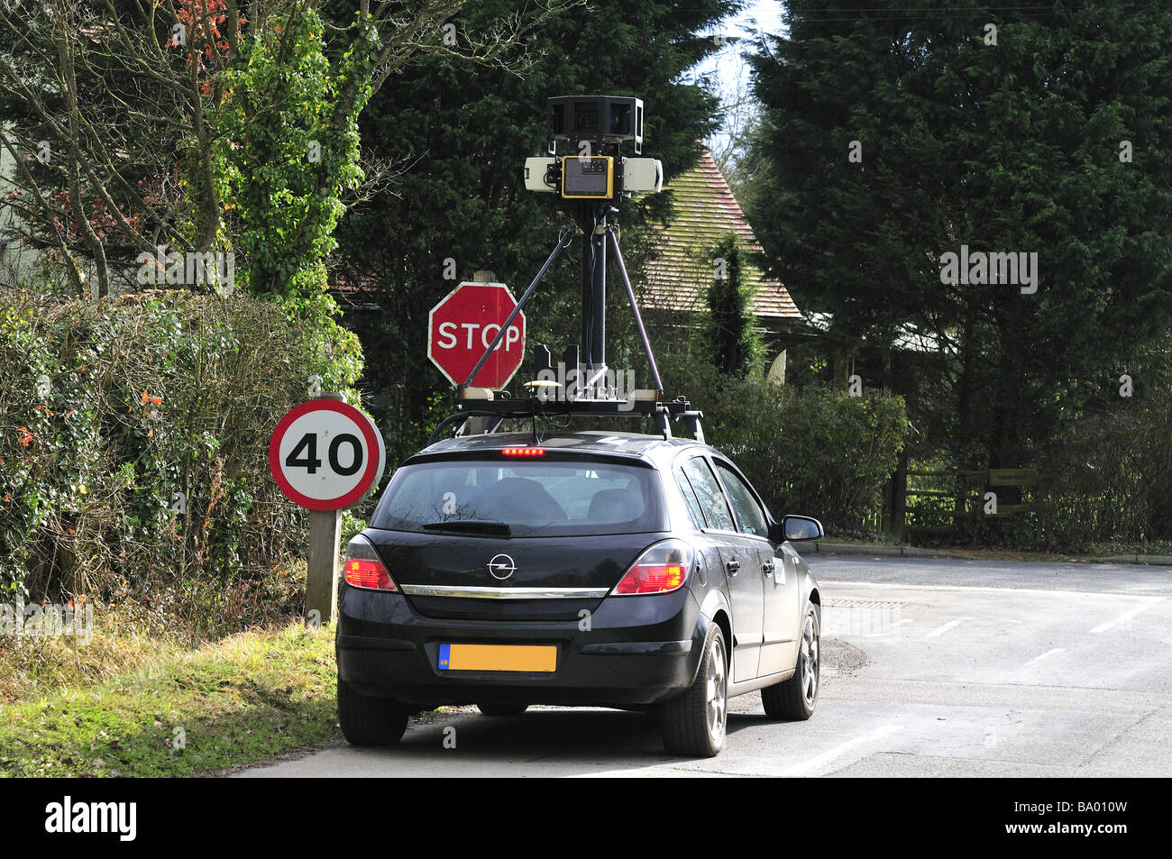 Google Earth Camera mounted on a car Stock Photo