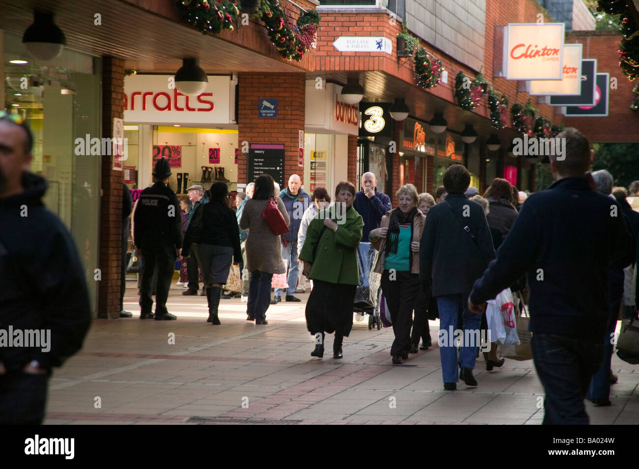 Christmas Shopping Colchester Essex Stock Photo Alamy