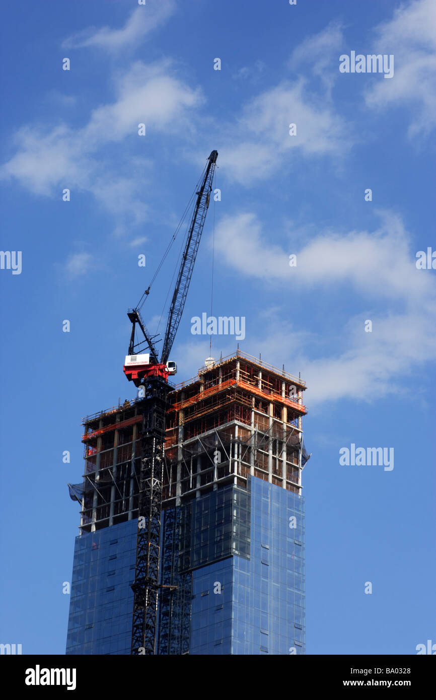 High rise building construction site Tribeca Manhattan New York City ...