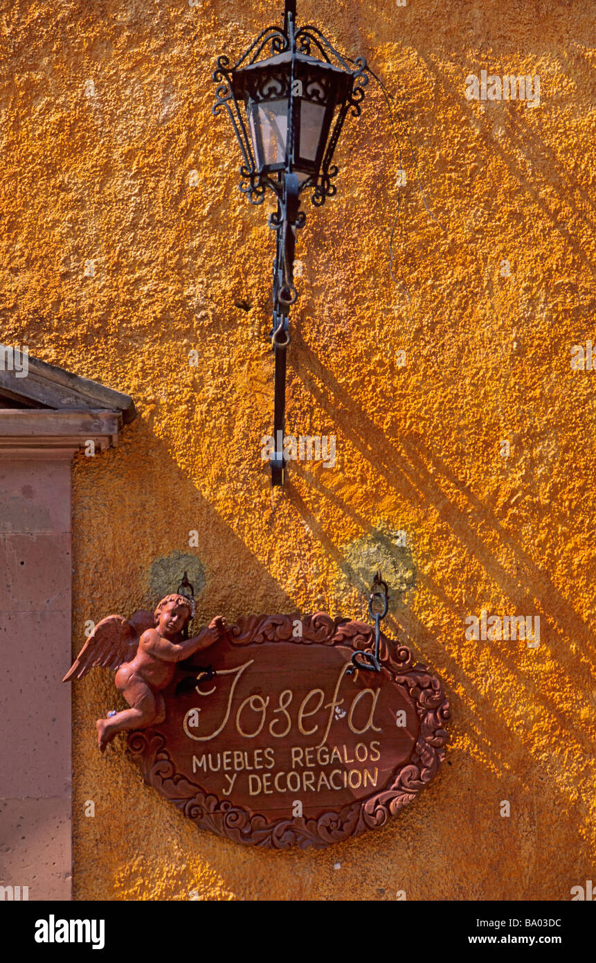 Furniture handicrafts store sign at Calle Canal in San Miguel de